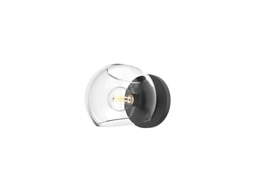 Willow Wall Light – 6" / Clear Glass/Matte Black