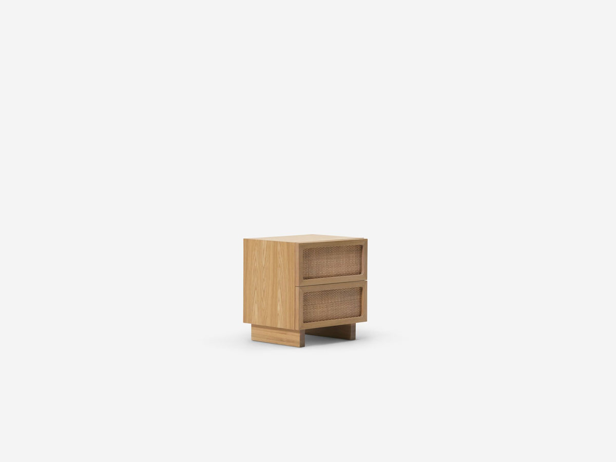 Stadium Double Drawer Nightstand – Oak – view 2