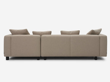 Lana Taupe with Black Stadium Legs - Right Hand Facing Chaise