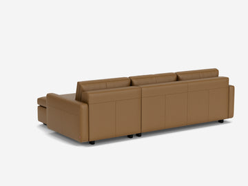 Rein Toast with Black Ash Legs - Narrow Arms - Double - Right Hand Facing Chaise - Non-Storage Chaise