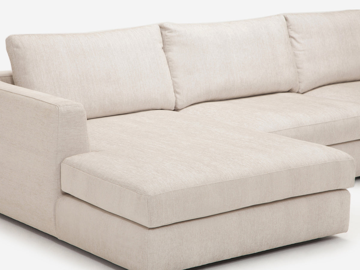 Coda Beach - Left Hand Facing Chaise - Angled Arms - 1.5" Legs