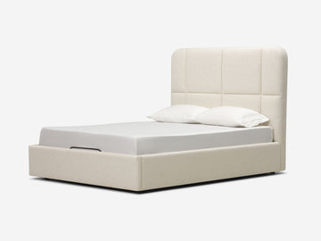 Veneto Sand - Queen - High - Grid - Round Headboard