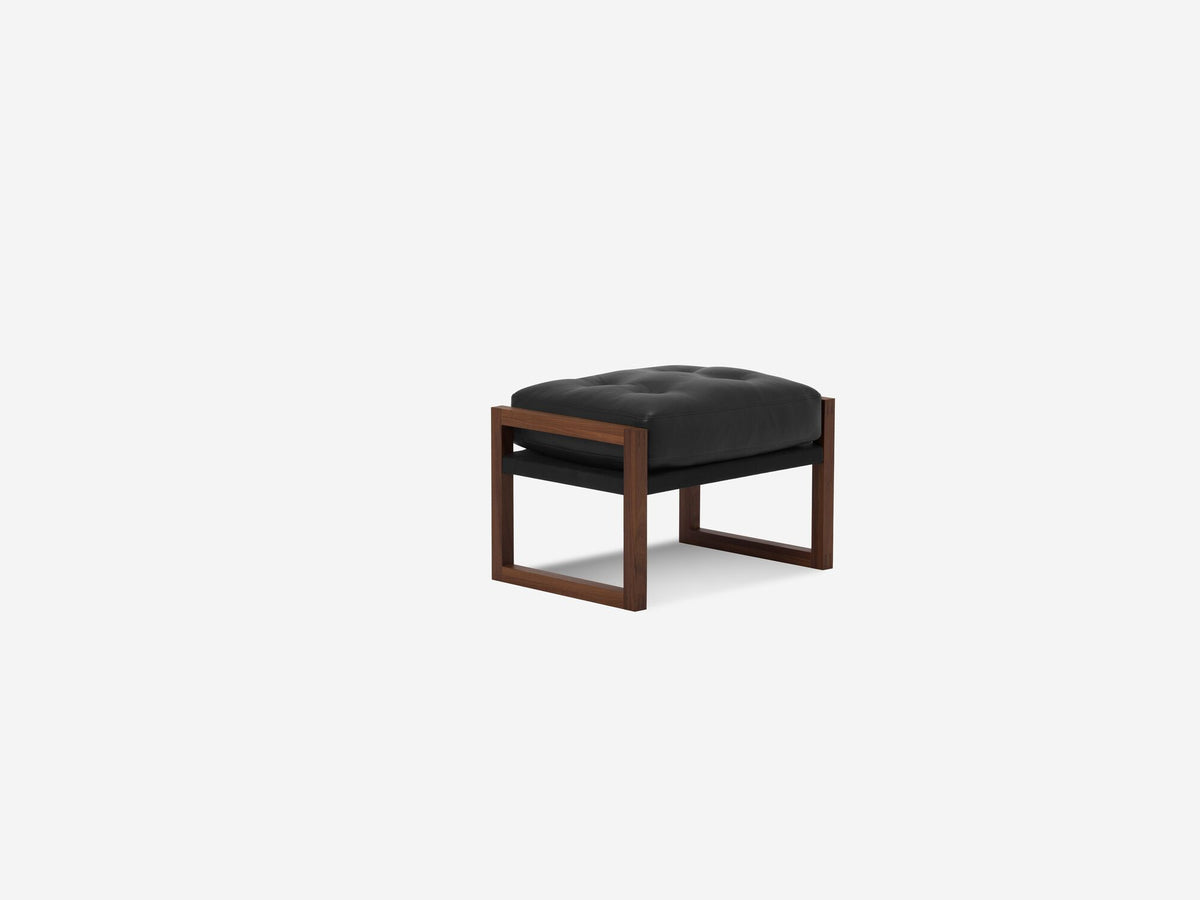 Suave Nero - Dossier : Cotton Duck Black - Cadre noyer