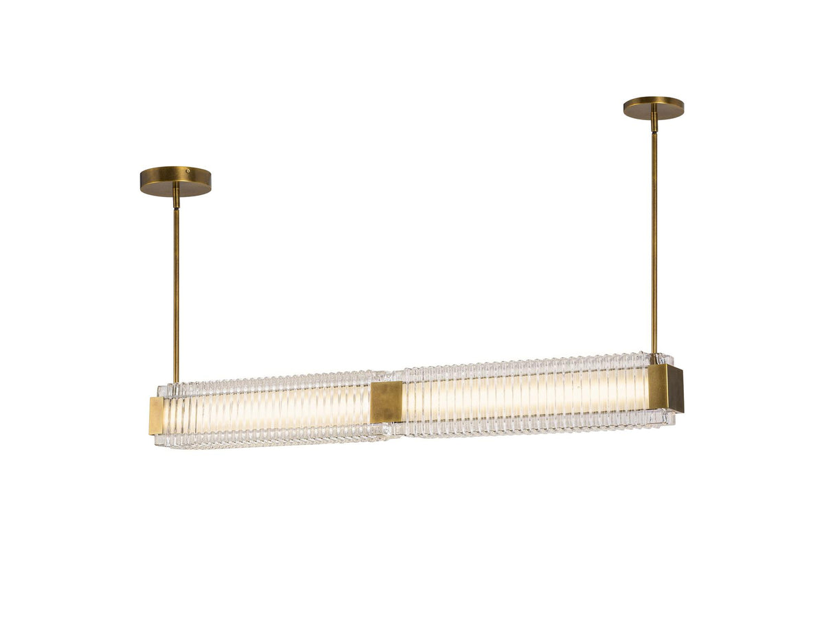 Alai Linear Pendant – Vintage Brass – view 2
