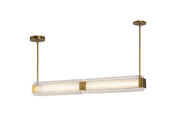 Alai Linear Pendant – Vintage Brass – view 2