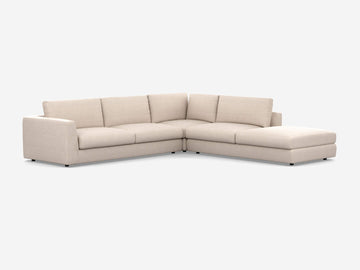 Plush - Angle Arms - Right Hand Facing Backless Chaise