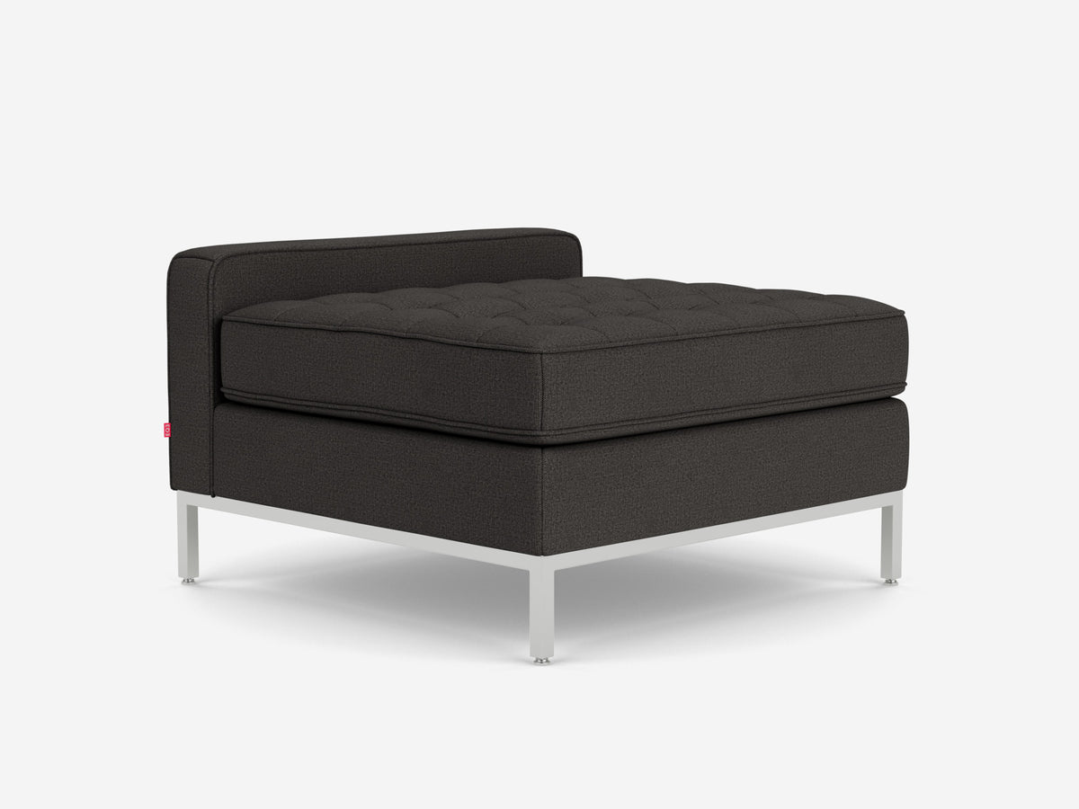Panama Anthracite with Stainless Steel Legs - Low Arm Height