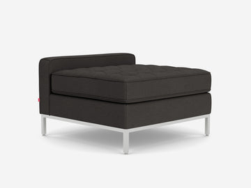 Panama Anthracite with Stainless Steel Legs - Low Arm Height