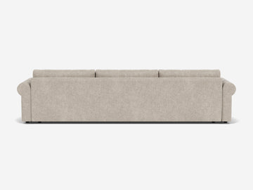 Polo Grey Fabric - 3 Seat - Shallow - Roll Arms