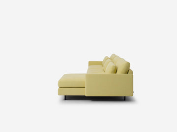 Maria Lemon - Deep Seat Depth - 39" Seat Width - Narrow Arms - Metal Tube Legs