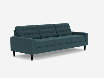92" - Alma Gunmetal Blue with Black Ash Legs and Low Arm Height