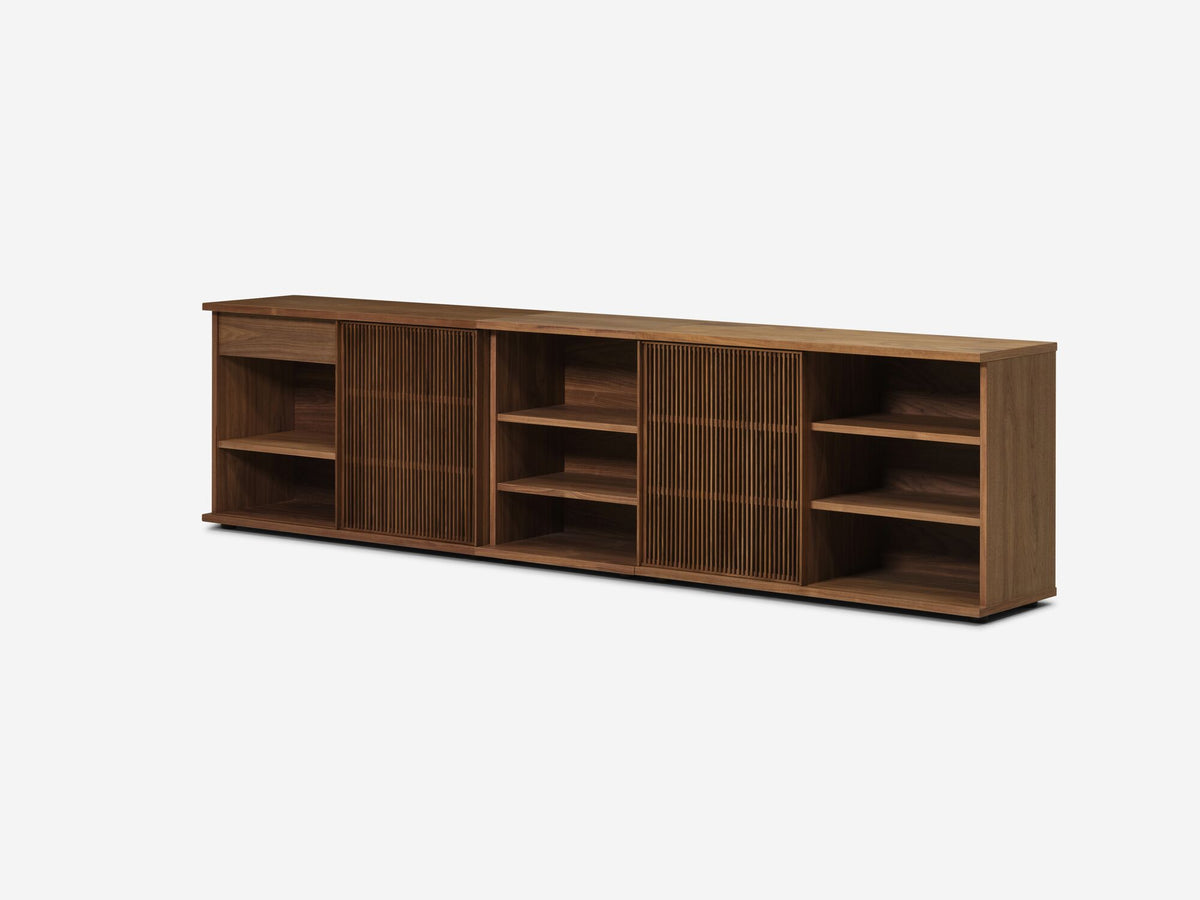 Extra Wide - Walnut - Slatted Doors
