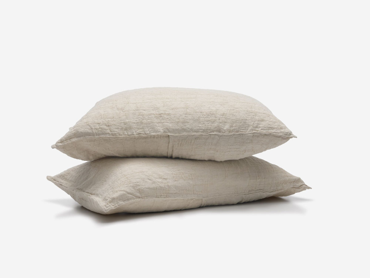 Au Lit Flax Sham Set – Queen