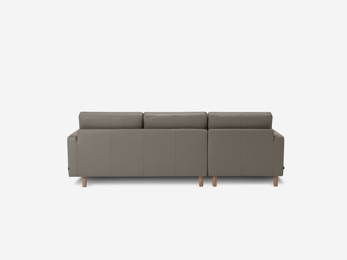 Grade 100 Rein Grey with Oak Legs - Left Hand Facing Chaise