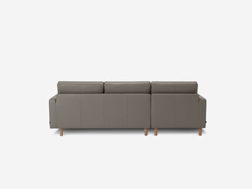 Grade 100 Rein Grey with Oak Legs - Left Hand Facing Chaise