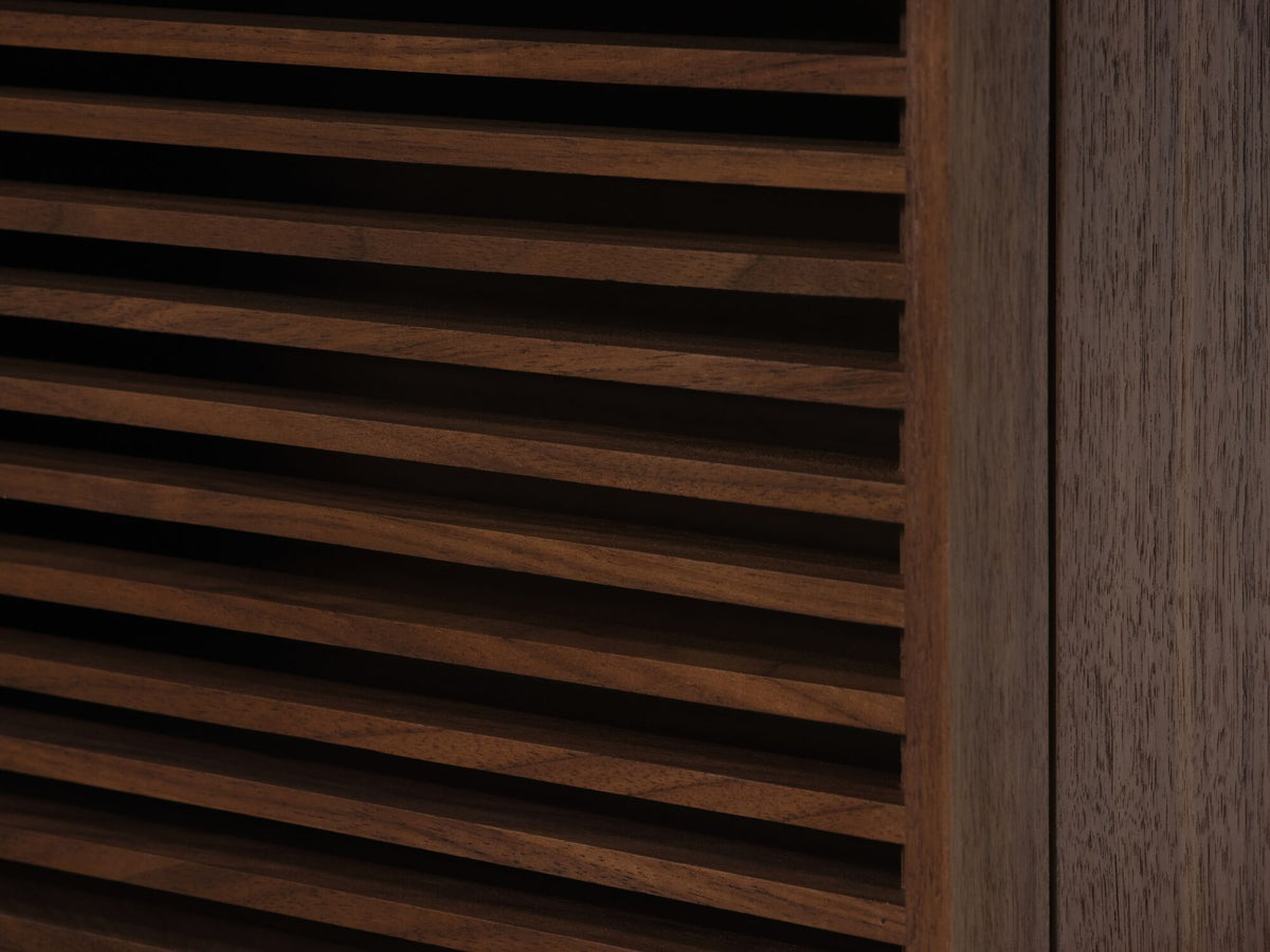 Walnut with Slatted Doors