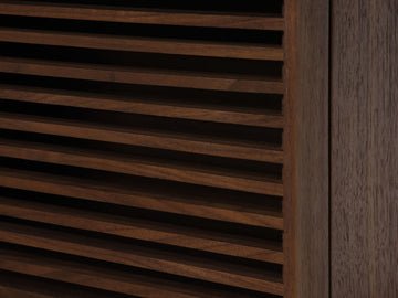 Walnut with Slatted Doors