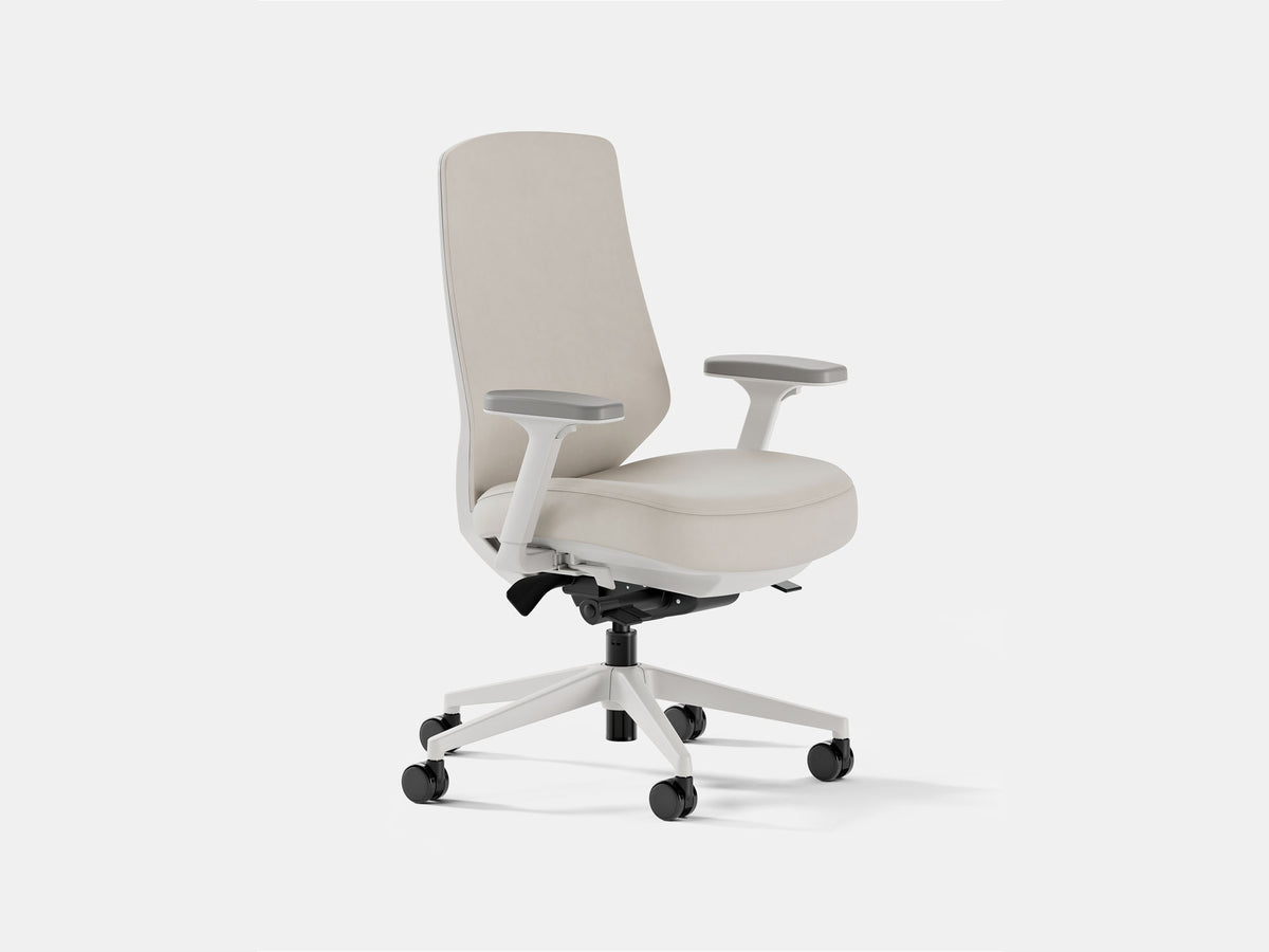 Ergonomic Pro Office Chair – Vegan Leather / Limestone