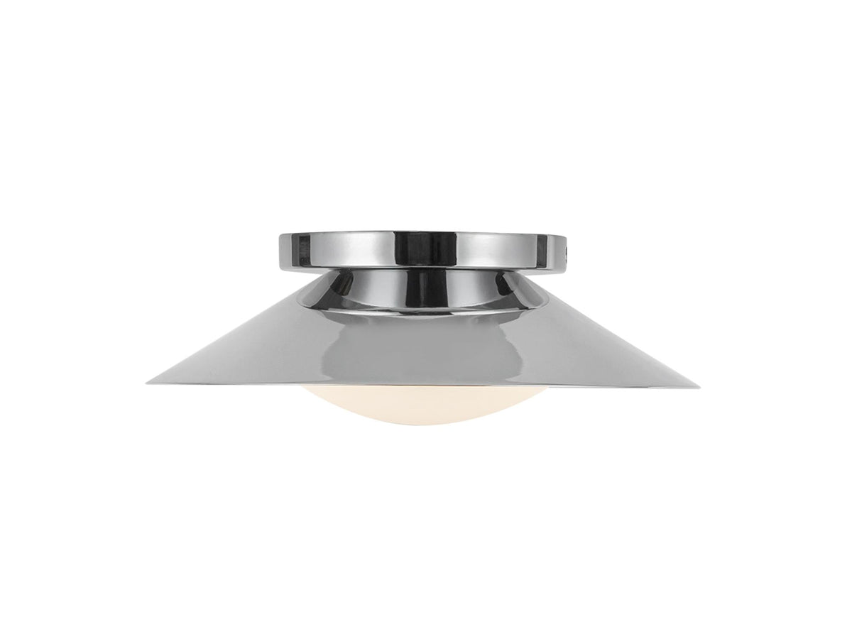 Cleo Wall Sconce – 1 Light / Chrome/Opal Glass – view 2