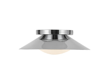 Cleo Wall Sconce – 1 Light / Chrome/Opal Glass – view 2