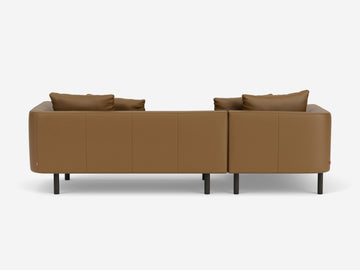 Rein Toast with Black Ash Legs - Left Hand Facing Chaise