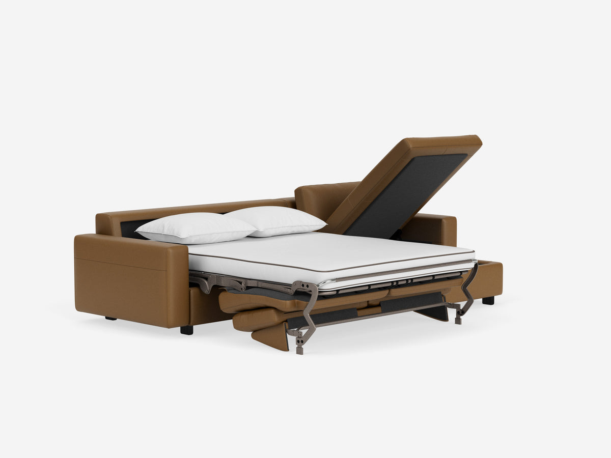 Rein Toast with Black Ash Legs - Standard Arms - Double - Right Hand Facing Storage Chaise