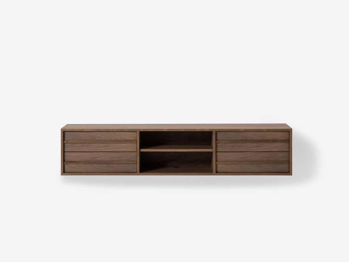 Marcel Floating Media Unit – 72" / Walnut
