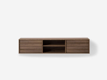Marcel Floating Media Unit – 72" / Walnut