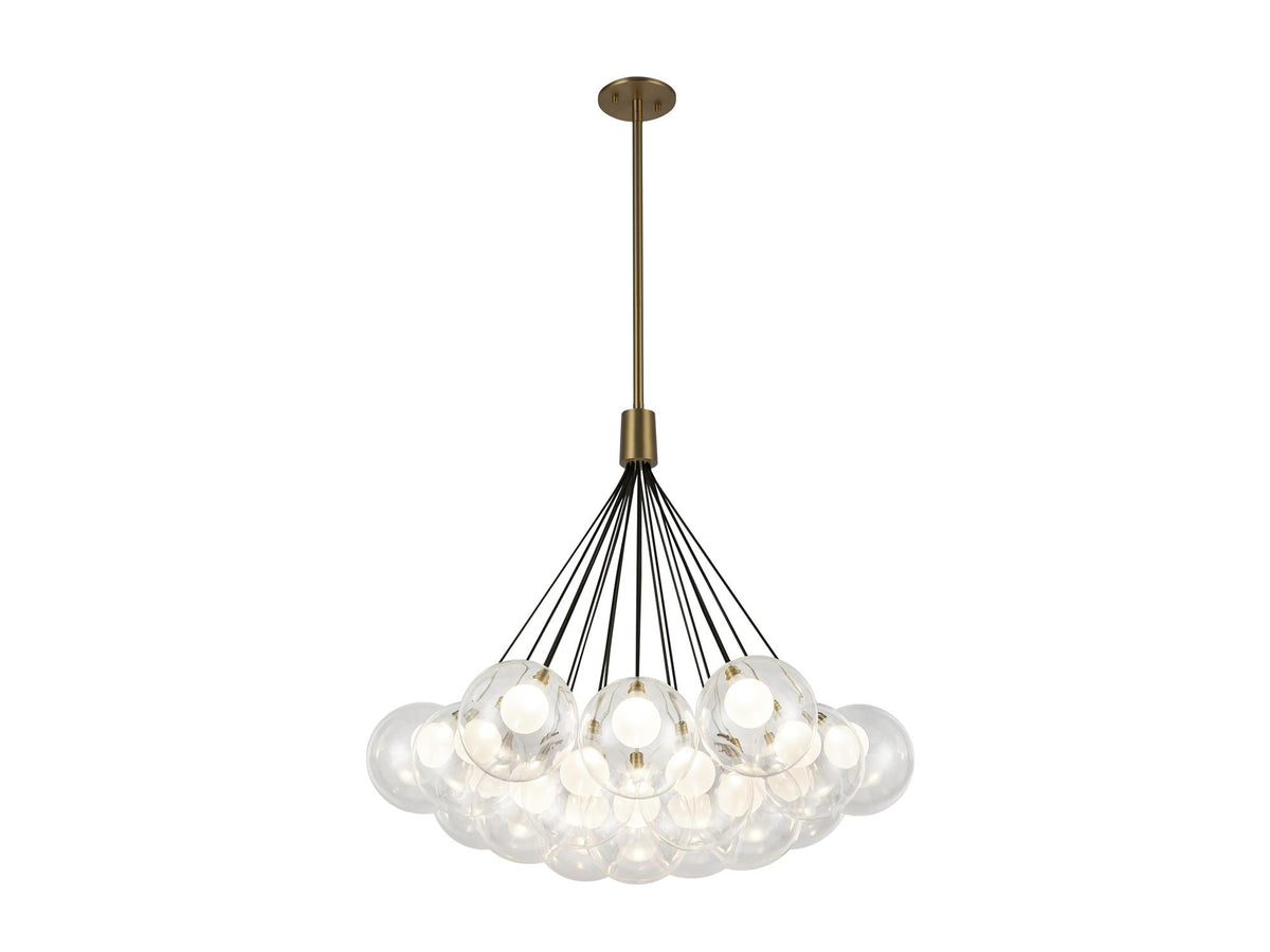 Bolla Chandelier – 28" / Brushed Gold