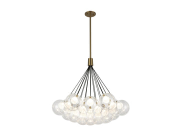 Bolla Chandelier – 28" / Brushed Gold