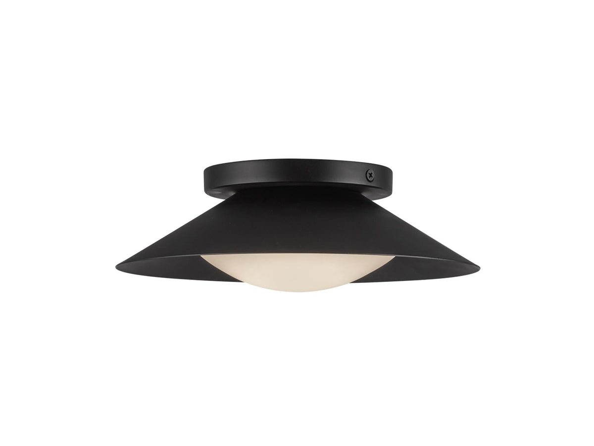 Cleo Wall Sconce – 1 Light / Black/Opal Glass – view 3