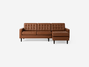 Classic Sahara with Black Ash Legs - Right Hand Facing Chaise - Low Arm Height