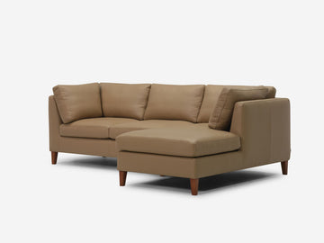 Rein Toast with Java Legs - Right Hand Facing Chaise