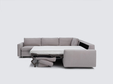 Ava Cloud with Stainless Steel Legs - Narrow Arms - Left Hand Facing Loveseat