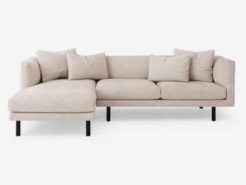 Coda Beach with Black Ash Legs - Left Hand Facing Chaise