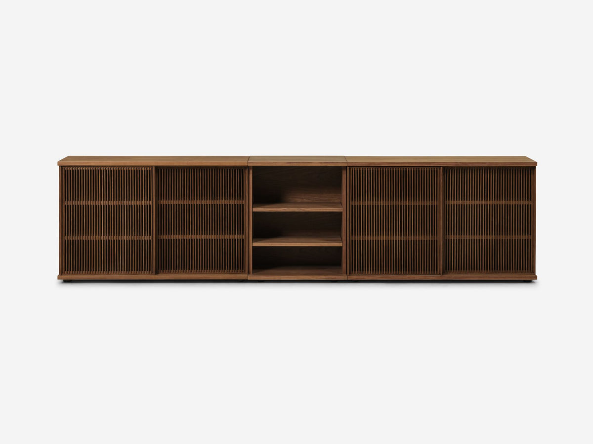 Extra Wide - Walnut - Slatted Doors