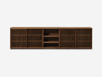 Extra Wide - Walnut - Slatted Doors