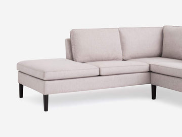 Dillon Dune with Onyx Legs - Left Hand Facing Corner Chaise