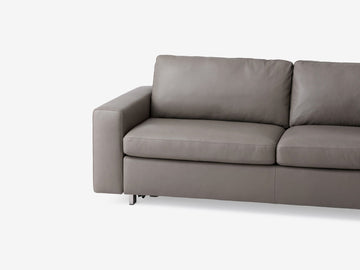 Suave Chrome with Stainless Steel Legs - Standard Arms - Queen - Left Hand Facing Storage Chaise