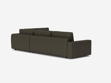 Fino Cool Grey - Right Hand Facing Full-Arm Chaise - 1.5" Legs