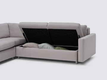 Ava Cloud with Stainless Steel Legs - Narrow Arms - Right Hand Facing Loveseat