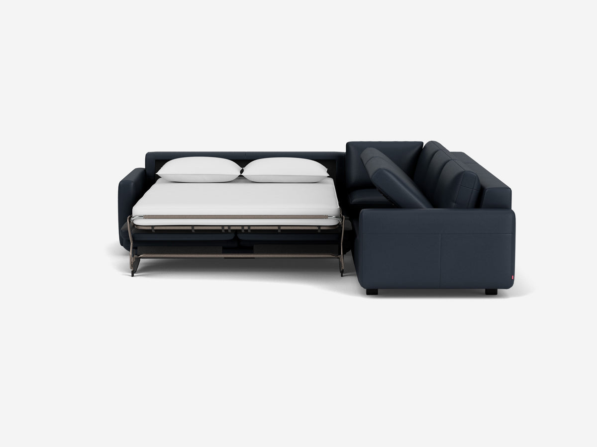 Evoque Atlantic with Black Ash Legs - Narrow Arms - Right Hand Facing Storage Loveseat