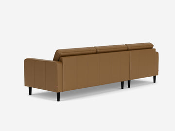 Rein Toast with Black Ash Legs - Left Hand Facing Grand Chaise - Regular Arm Height