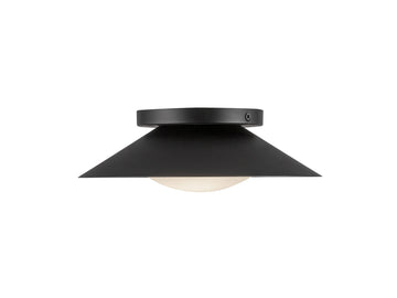 Cleo Wall Sconce – 1 Light / Black/Opal Glass – view 2
