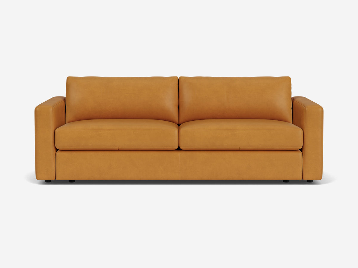 Coachella Camel Leather - Shallow - Narrow Track Arms