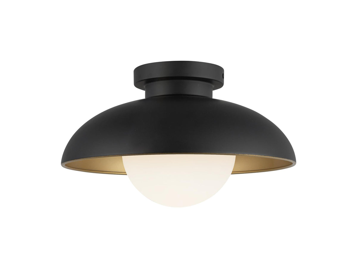 Rubio Flush Mount Light – 12" / Matte Black/Opal Matte Glass – view 2
