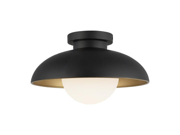 Rubio Flush Mount Light – 12" / Matte Black/Opal Matte Glass – view 2