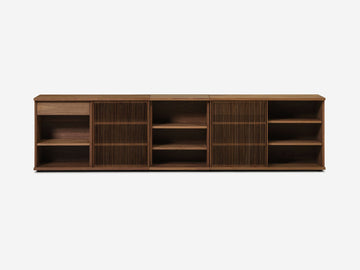 Extra Wide - Walnut - Slatted Doors