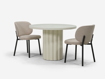 Sculptural Dining Table – White – view 3