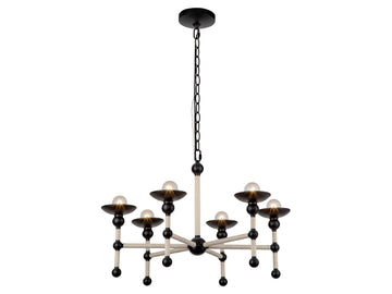 Nadine Chandelier – Matte Black/Cotton